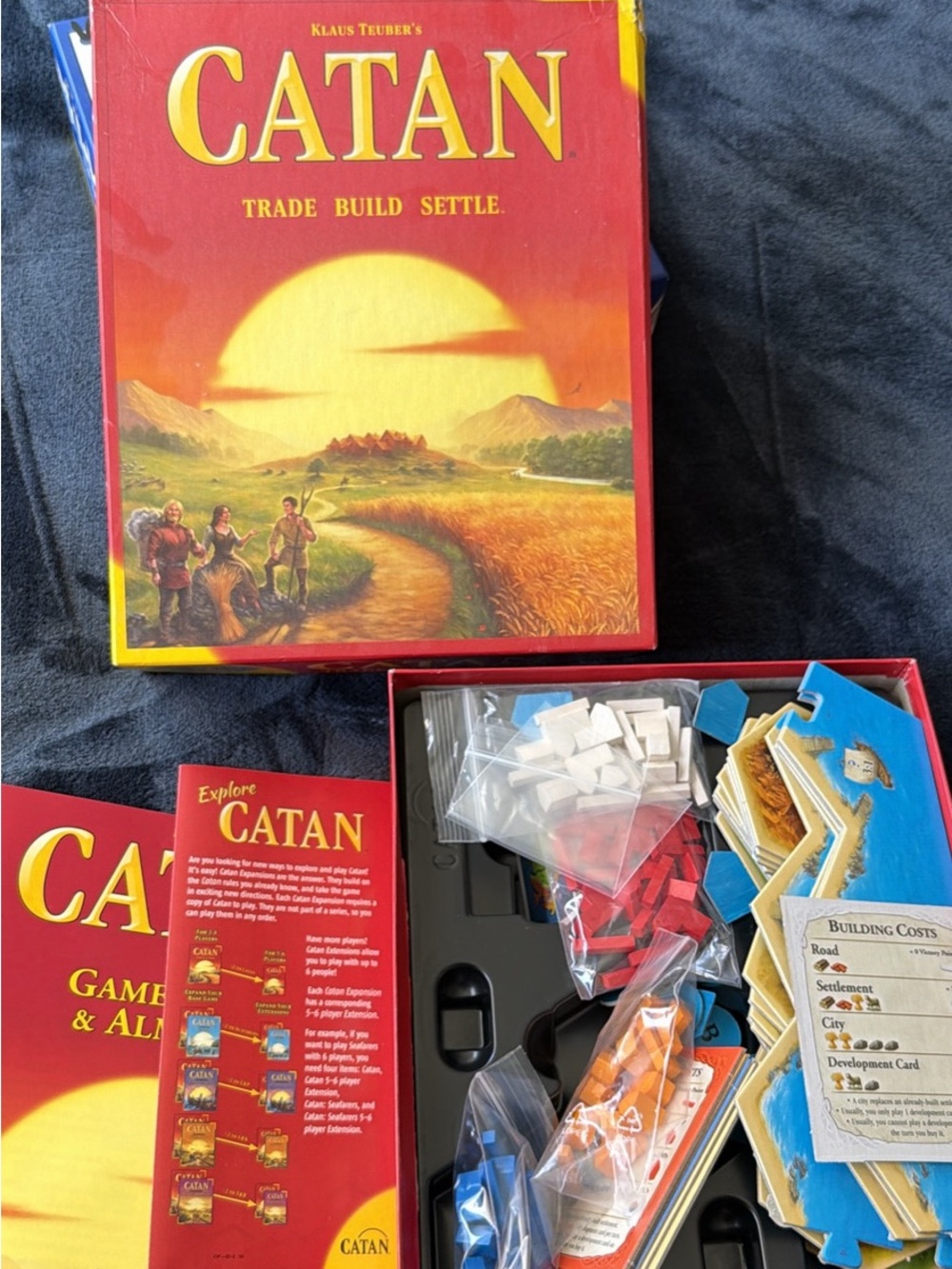 Catan Board Game - Yellow & Red Sunset Box